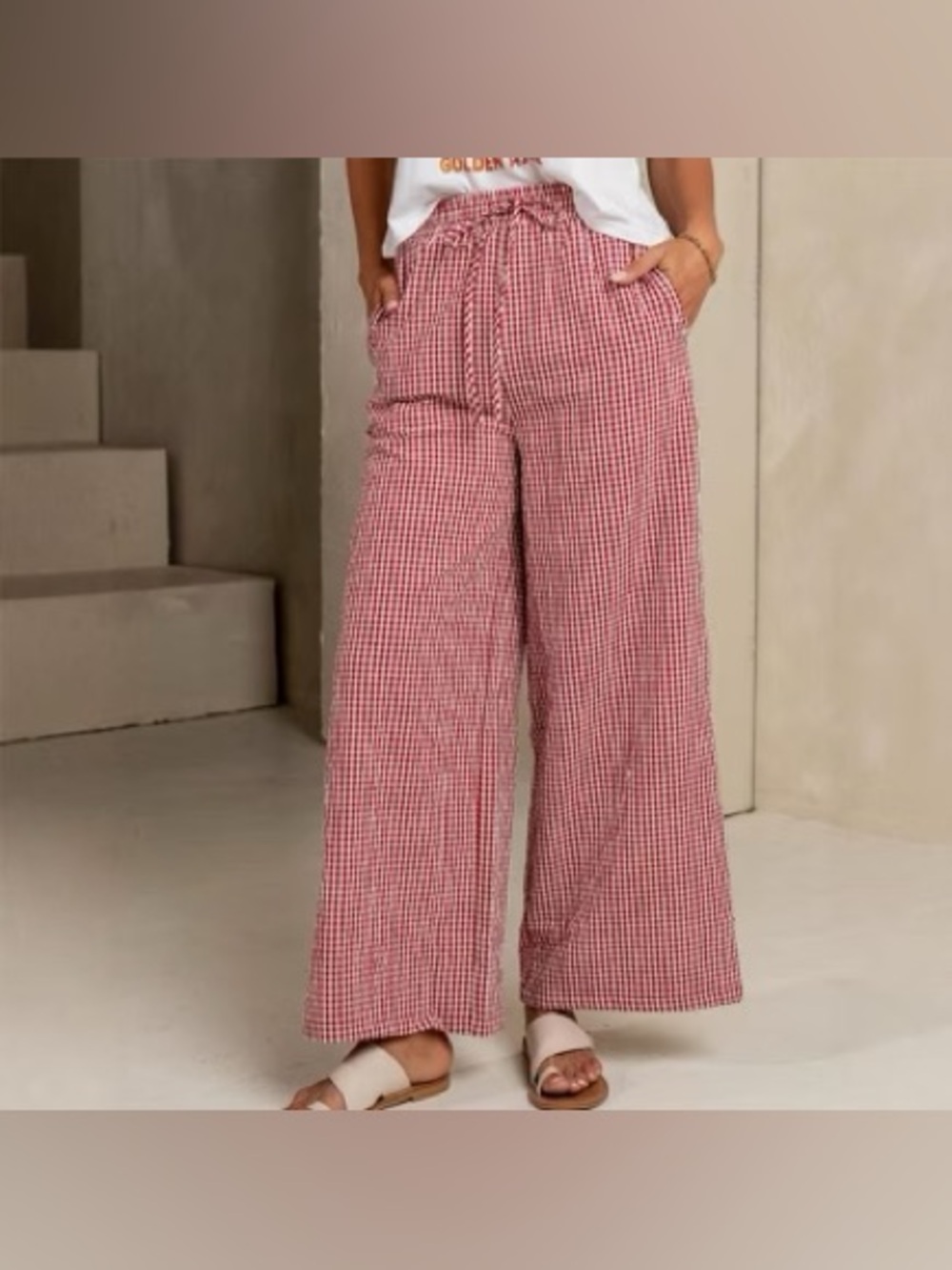 Target Red Gingham Pant